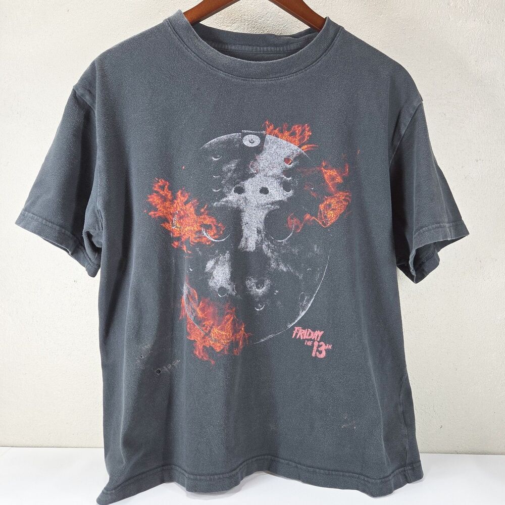 Mad Engine Friday The 13th Jason Voorhees Mask Horror Graphic Tee Sz M